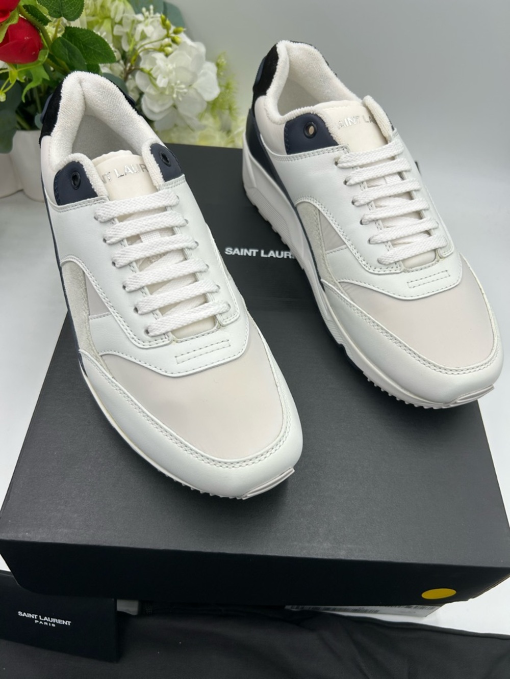 Men's Saint Laurent bump color block suede/leather sneakers size 42/9 US - Picture 2 of 12